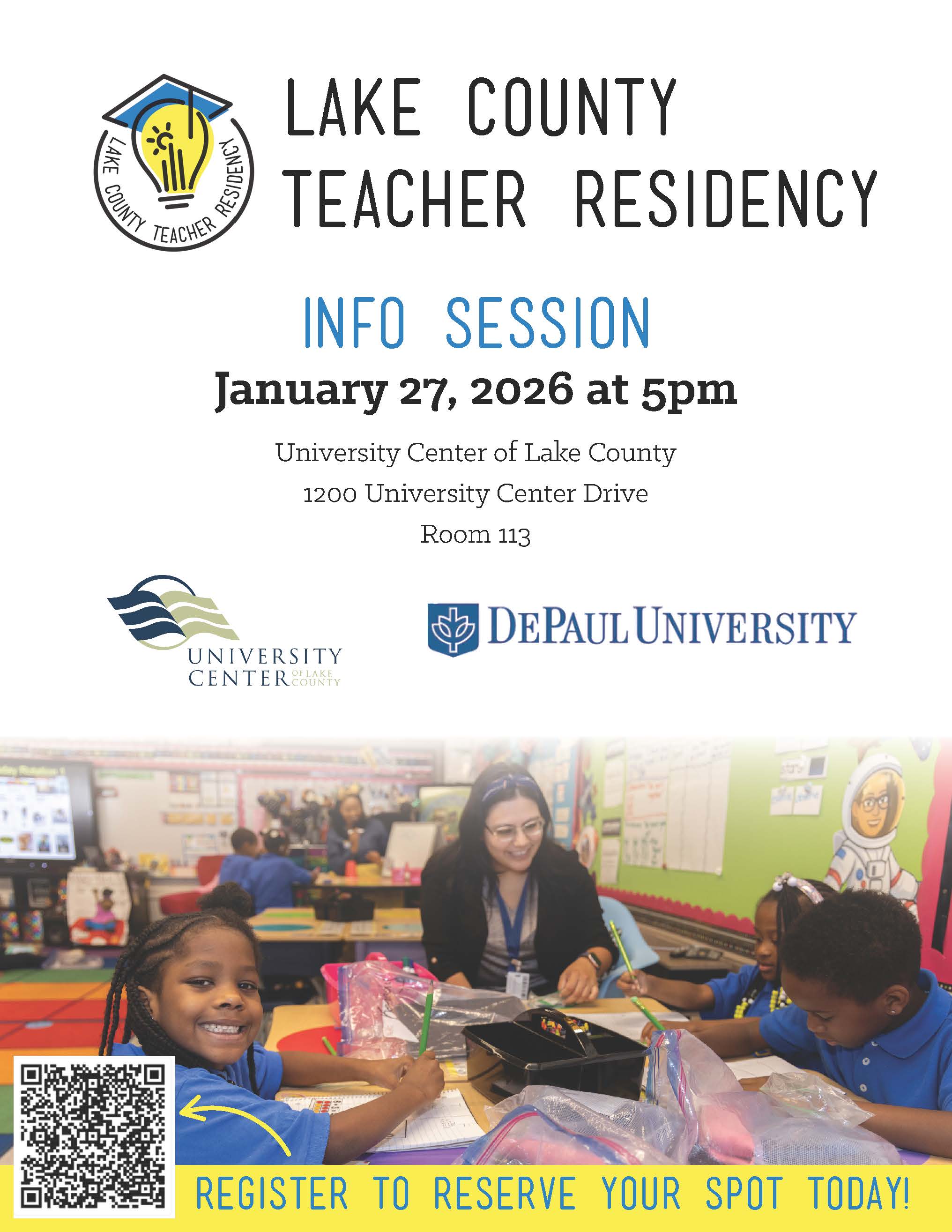 Lake County Teacher Residency Info Session at the University Center of Lake County 